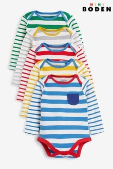 Boden Green Striped Bodies 5 Pack (M44811) | €21.50 - €24