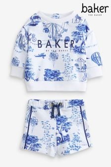 Baker by Ted Baker Blue Floral Sweatshirt Set (M44858) | €40 - €43