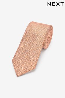 Orange Silk Textured Tie (M44889) | €11.50