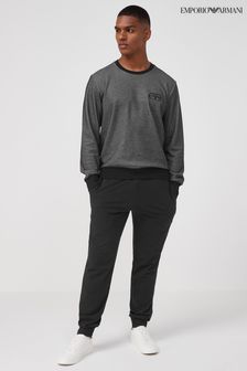 Black - Emporio Armani Loungewear Textured Set (M44945) | BGN390