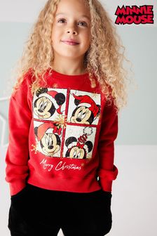 License Minnie Mouse Red Christmas Crew Jumper (3-16yrs) (M44982) | €20 - €26