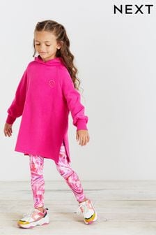Pink Swirl - Sportowa bluza z kapturem i legginsy (3-16 lat) (M44988) | 121 zł - 155 zł