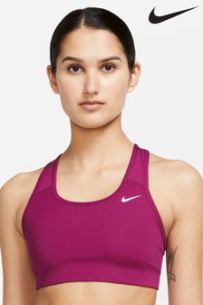 Nike Purple Swoosh Medium Support Non Padded Sports Bra (M45681) | €32