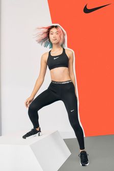Noir - Soutien-gorge de sport Nike Dri-fit à logo virgule et maintien intégral (M45687) | €23