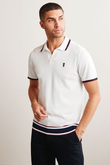 White Knitted Trophy Polo Shirt (M45995) | €24