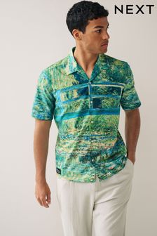 Green Monet Artist Print Short Sleeve Shirt (M46017) | €17.50