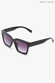 Mint Velvet Black Cannes Square Sunglasses (M46269) | ₪ 275