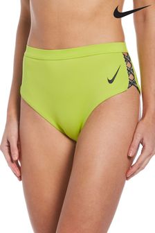 Grün - Nike Sneakerkini Cheeky Bikinihose mit hohem Bund (M46303) | 43 €
