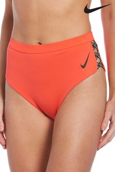 Rot - Nike Sneakerkini Cheeky Bikinihose mit hohem Bund (M46304) | 43 €