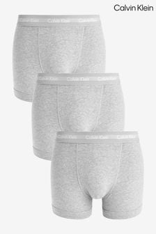 Calvin Klein Grey Classic Stretch Trunks 3 Pack Boxers (M46357) | $72