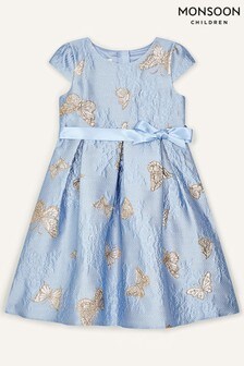 Monsoon Blue Butterfly Jacquard Dress (M46548) | €37 - €42