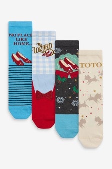 Wizard of Oz Patterned Ankle Socks 4 Pack