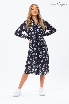 Платье-рубашка с принтом сердец Hype. (M46666) | 1 498 грн