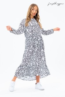 Hype. Damen Omorose Kleid mit Blümchenmuster, Schwarz (M46732) | 30 €