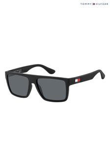 Tommy Hilfiger Rectangular Black Sunglasses