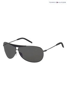 Tommy Hilfiger Grey Wrap Pilot Sunglasses (M46820) | ₪ 582