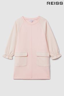 Reiss Pink Courtney Teen Colourblock Jersey Dress (M46990) | OMR47