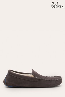 Boden Grey Moccasin Slippers (M47026) | €66