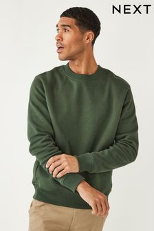 Khaki Green Regular Fit Crew Sweatshirt (M47238) | $39