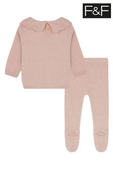 F&F Mini Hinch Pink Frill Knitted Cashmere Set (M47603) | €25