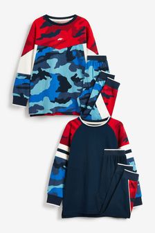 White/Blue/Red Camouflage Pyjamas 2 Pack (3-16yrs) (M47628) | ₪ 86 - ₪ 114