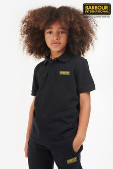 أسود - قميص بولو أساسي بشعار للأولاد من Barbour® International (M47696) | 139 د.إ - 155 د.إ