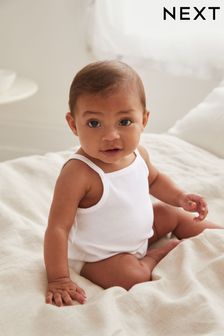 White Baby 3 Pack Vest Bodysuits (0mths-3yrs) (M47965) | $12 - $15