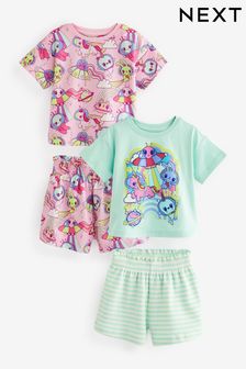 Pink/Green Alien Character Short Pyjamas 2 Pack (9mths-8yrs) (M48465) | €16 - €22