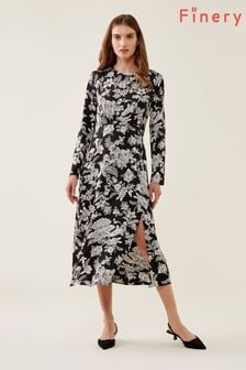 Черный платье с принтом пейсли Finery Selma (M48487) | €56