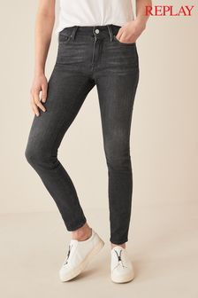 灰色 - Replay Luzien高腰窄版牛仔褲 (M48740) | NT$4,420