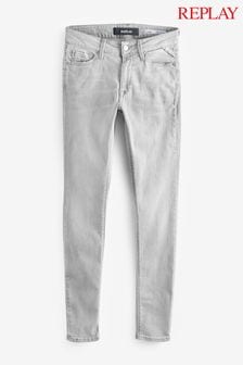 丹寧淡色水洗 - Replay Luzien高腰窄版牛仔褲 (M48742) | NT$4,420
