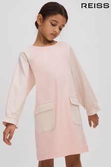 Reiss Pink Courtney Senior Colourblock Jersey Dress (M48810) | €85