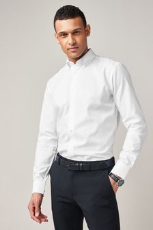 White Regular Fit Single Cuff Shirts 3 Pack (M48815) | $75