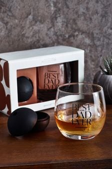 White Best Dad Ever Whisky Set (M49059) | CA$35