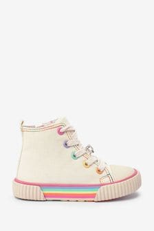 Ecru-wit met regenboog - Hoge schoenen (M49122) | €27 - €30