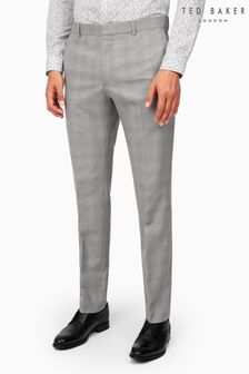 Ted Baker Lt Grey Blue Check Slim Suit: Trousers (M49342) | $214