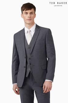 Ted Baker Grey Prem Charcoal Panama Slim Suit: Jacket (M49350) | AED979