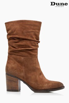 Dune London Brown Rosa Slouch Heeled Calf Boots (M49581) | 202 €