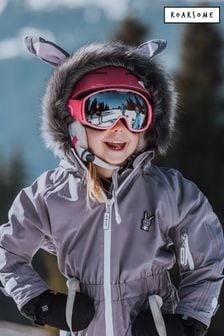 Серый лыжный комбинезон с принтом кролика (M50145) | €121