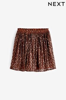 Bronze Sequin Sequin Foil Sparkle Party Skirt (3-16yrs) (M50163) | 13 € - 18 €