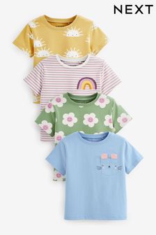 Blue Short Sleeve T-Shirts 4 Pack (3mths-7yrs) (M50188) | €16 - €21