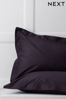 Set of 2 Blackberry Purple Cotton Rich Pillowcases