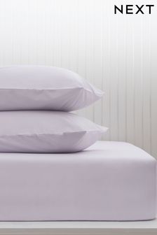 Lilac Purple Cotton Rich Deep Fitted Sheet (M50270) | €18 - €27