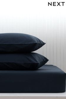Ink Navy Blue Cotton Rich Fitted Sheet (M50272) | 11 € - 20 €