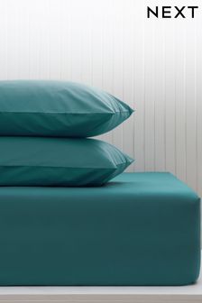 Dark Teal Blue Cotton Rich Extra Deep Fitted Sheet (M50280) | ₪ 59 - ₪ 79