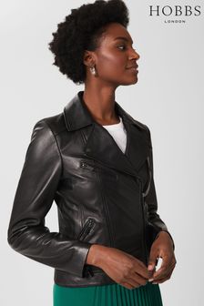 Hobbs Black Dakota Leather Jacket (M50473) | €185