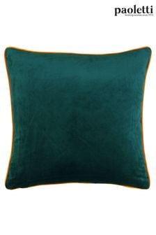 Riva Paoletti Teal Blue/Clementine Orange Meridian Velvet Polyester Filled Cushion (M50536) | kr234