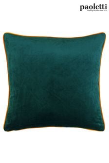 Riva Paoletti Teal Blue/Clementine Orange Meridian Velvet Polyester Filled Cushion (M50536) | $31