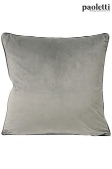 Riva Paoletti Dove/Charcoal Grey Meridian Velvet Polyester Filled Cushion (M50554) | €24.50