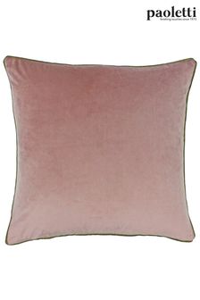 Riva Paoletti Blush Pink/Gold Meridian Velvet Polyester Filled Cushion